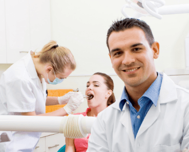 doctors smiling together